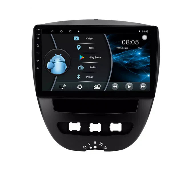 10'' Toyota Aygo Citroen C1 Peugeot 107 Android Radio, med Apple Carplay & Android Auto