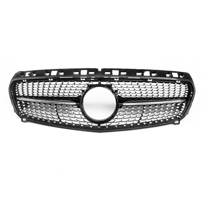 Diamant Frontgrill til Mercedes A-klasse W176 2013-2015 - Blank Sort