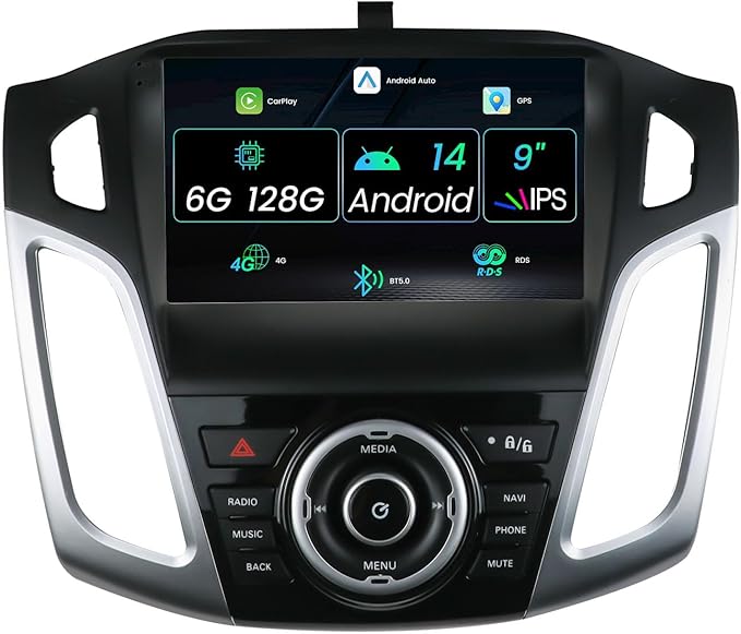 9" Android Multimedia Touchsystem Ford Focus (2011-2017),med Apple Carplay & Android Auto