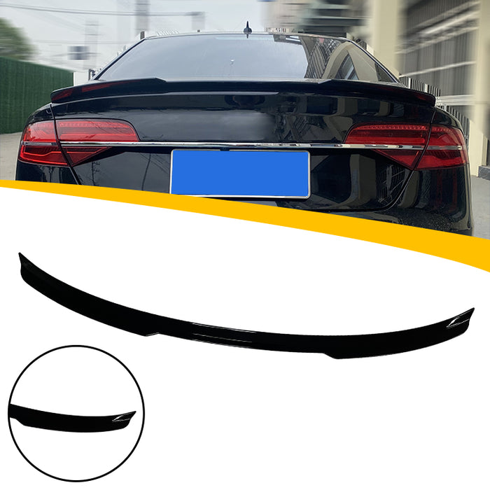 Bakspoiler till Audi A8 D4 2010-2017 blank svart