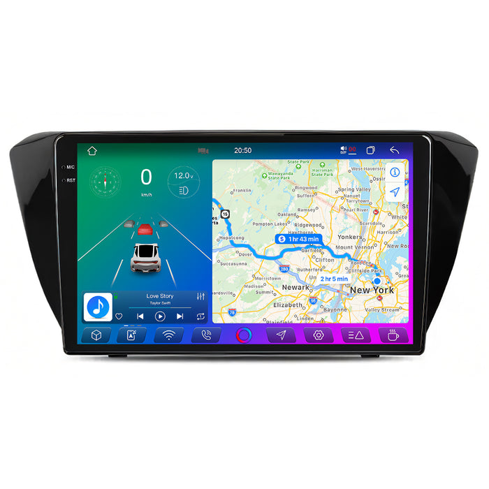 X-Series 9" Android Touchsystem til Skoda Superb 3 (2015 to 2019), med Apple Carplay & Android Auto
