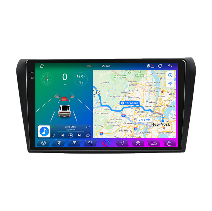 X-Series 9" Android Touchsystem til Mazda 3 (2004-2009), med Apple Carplay & Android Auto
