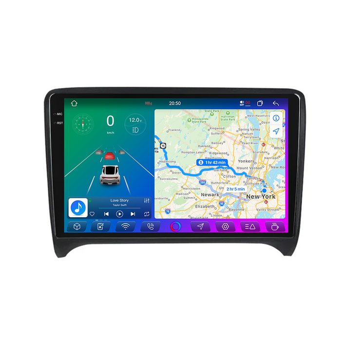 X-Series 9" Android Touchsystem til Audi TT (2006-2012), med Apple Carplay & Android Auto