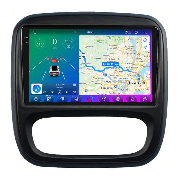 X-Series 9" Android Touchsystem til Opel Vivaro Renault Traffic Fiat Talento, med Apple Carplay & Android Auto