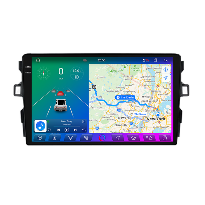 X-Series 9" Android Touchsystem til Toyota Auris E150 (2006-2012), med Apple Carplay & Android Auto