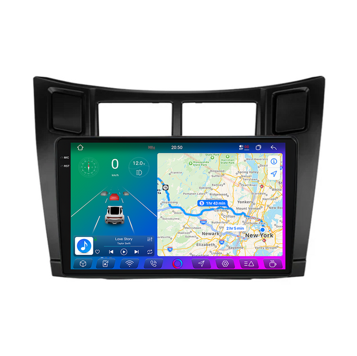 X-Series 9" Android Touchsystem til Toyota Yaris (2005-2012) med Apple Carplay & Android Auto