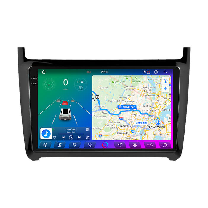X-Series 9" Android Touchsystem til Volkswagen POLO 5 sedan (2008- 2020), med Apple Carplay & Android Auto