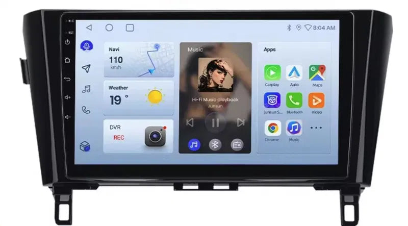 10.1" Android Multimedia Touchsystem Nissan Qashqai/X-Trail (2013-2019), med Apple Carplay & Android Auto