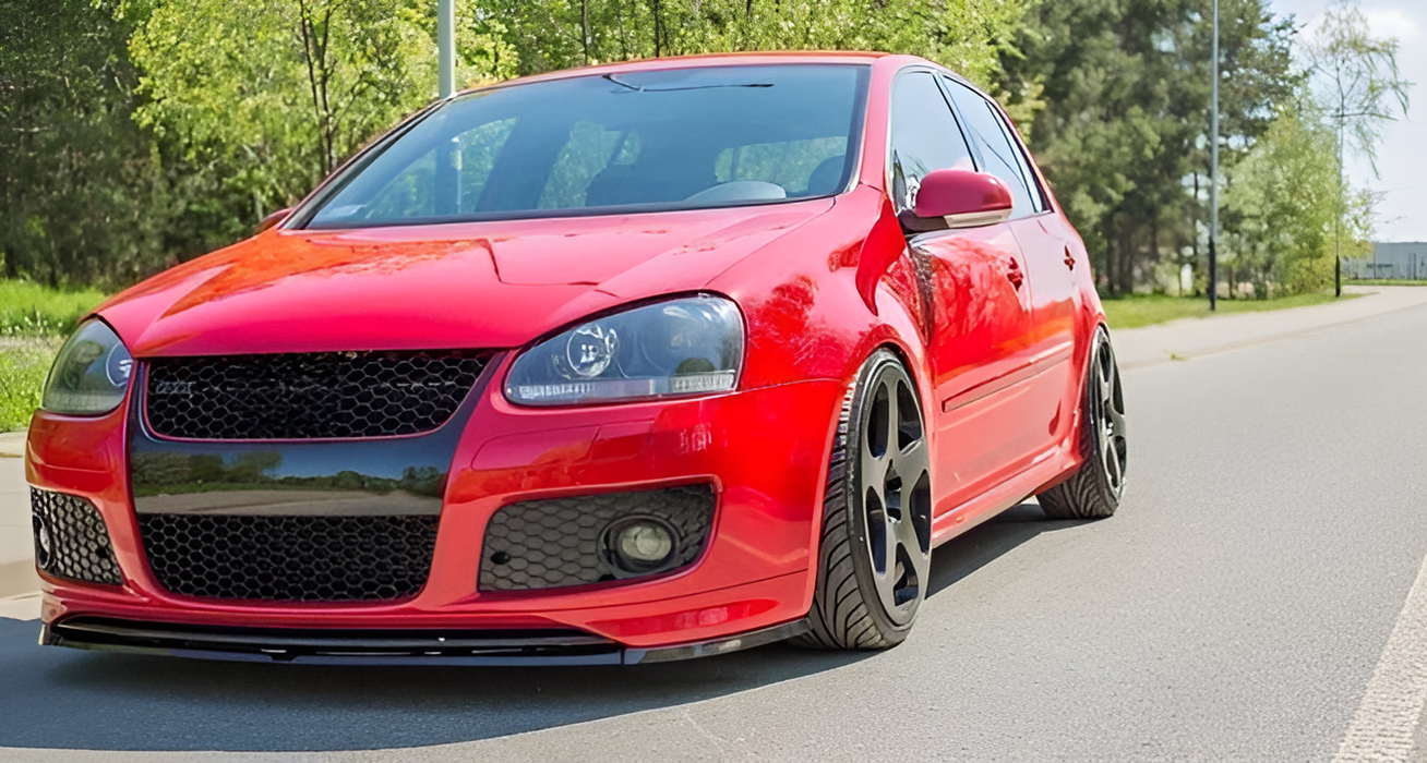 Volkswagen Golf 5 GTI främre splitter blank svart