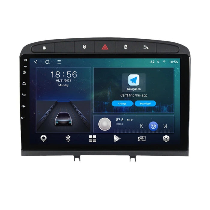 9'' Peugeot 308/408 Android radio, med Apple Carplay & Android Auto