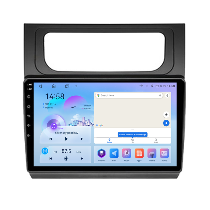 10.1'' Android Multimedia Touchsystem VW Touran (2011-2015), med Apple Carplay & Android Auto