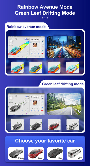 10'' 2-DIN Universal Android skærm, med Apple Carplay & Android Auto