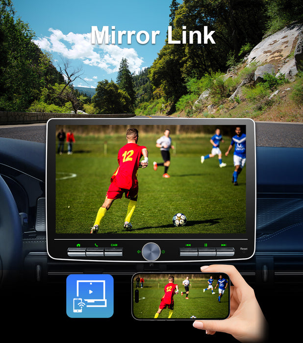 10'' 2-DIN Universal Android skærm, med Apple Carplay & Android Auto