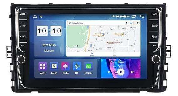 9'' Android Multimedia Touchsystem VW T-Roc/T-Cross (2018-2021),med Apple Carplay & Android Auto