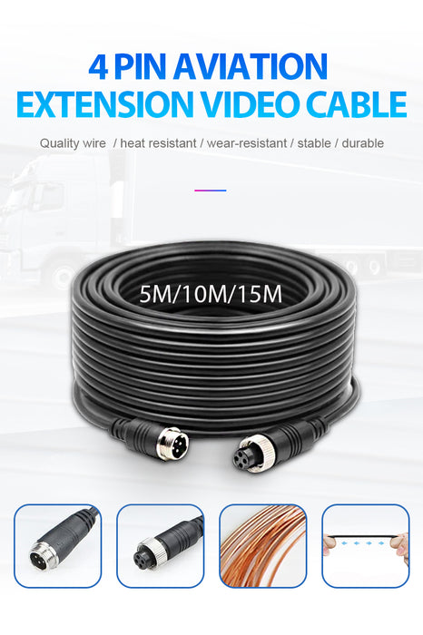 PRO HD-backkamera-KIT med 10-tumsskärm + 4 HD-backkameror