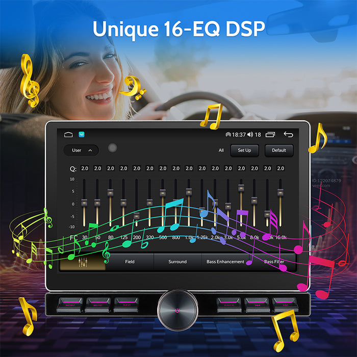 11.6'' 2-DIN Universal Android skærm, med Apple Carplay & Android Auto