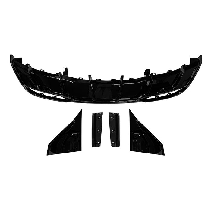 Black rear bumper diffuser with side splitters for Tesla Model 3 2023+ - aerodynamic body kit