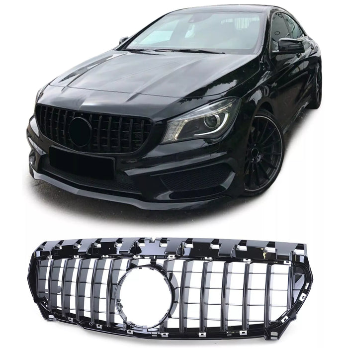 GT Frontgrill til Mercedes CLA-klasse W117 2013-2016 blank sort