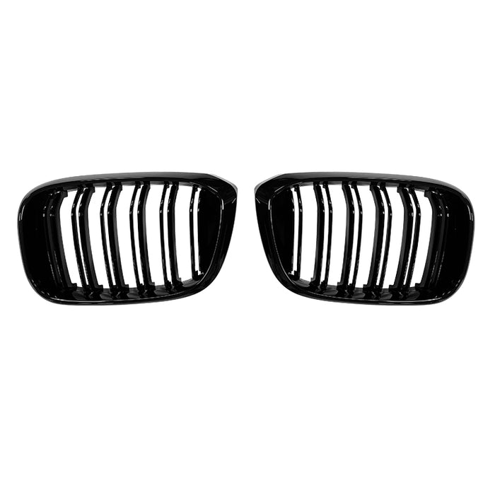 Gloss black kidney grille set BMW X5 G01 2018-2021 front double grille replacement