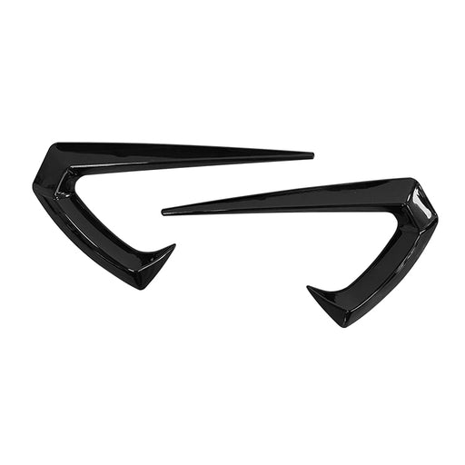 Glossy black Aero Style side camera decoration for Tesla Model Y with angular aerodynamic design