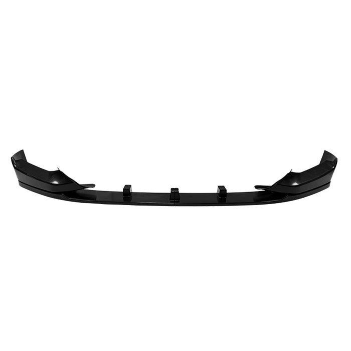 Black MP Style front splitter for BMW 5-Series G30 2021+ with adjustable winglets