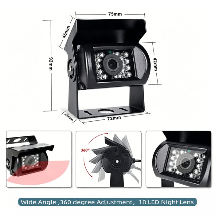 PRO HD-backkamera-KIT med 10-tumsskärm + 4 HD-backkameror