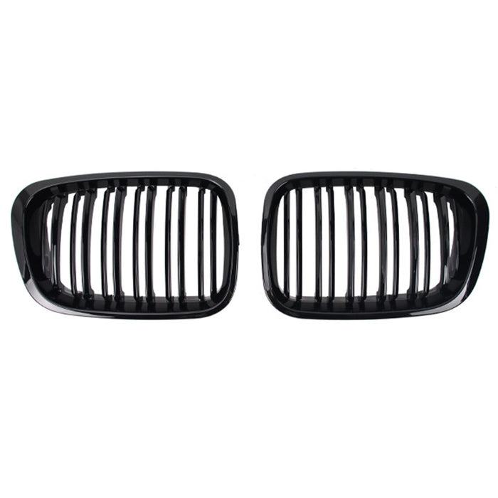 Nyrer Sæt – Front Dobbelt Gitter Grill til BMW E46 2-dørs (1998–2001) – Blank Sort
