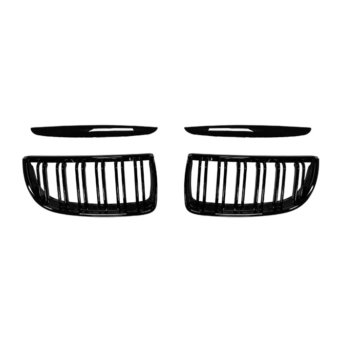 Nyrer Sæt – Front Dobbelt Gitter Grill til BMW E90 (2005–2007) – Blank Sort