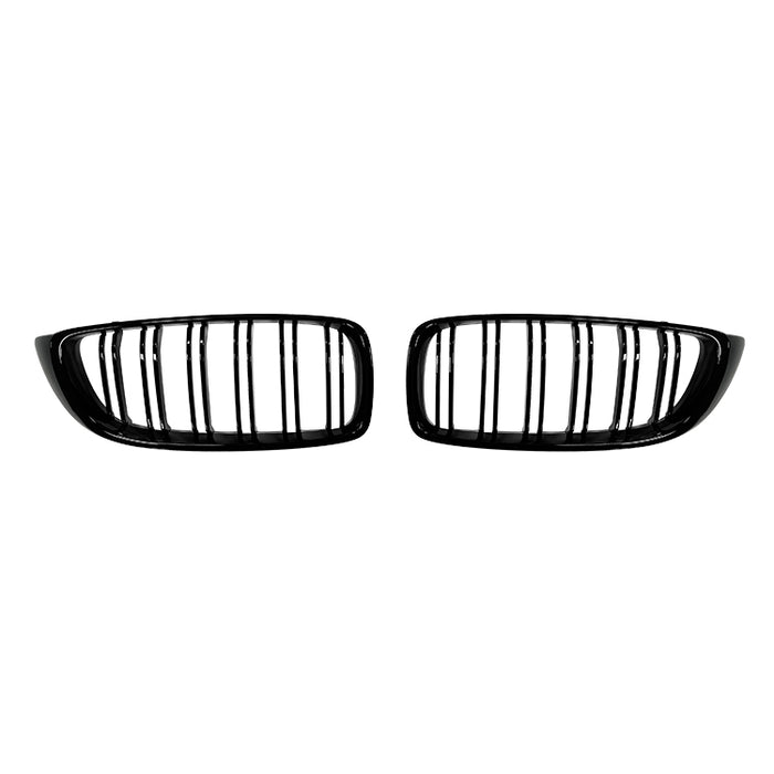 Nyrer Sæt – Front Dobbelt Gitter Grill til BMW 4-Serie F32 2-dørs (2014-2020) – Blank Sort