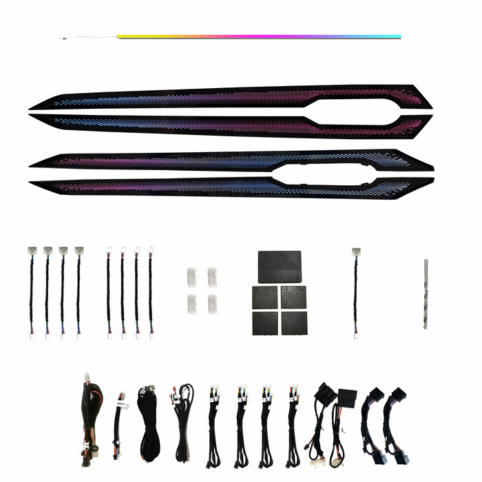 Ambient Lys Pakke Volkswagen Golf 8 2021-2025 RGB light strips installation kit and connectors