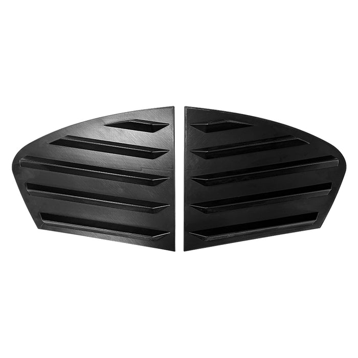 Bagrude black lameller mirror covers for BMW G30 2018-2023 featuring horizontal slatted design