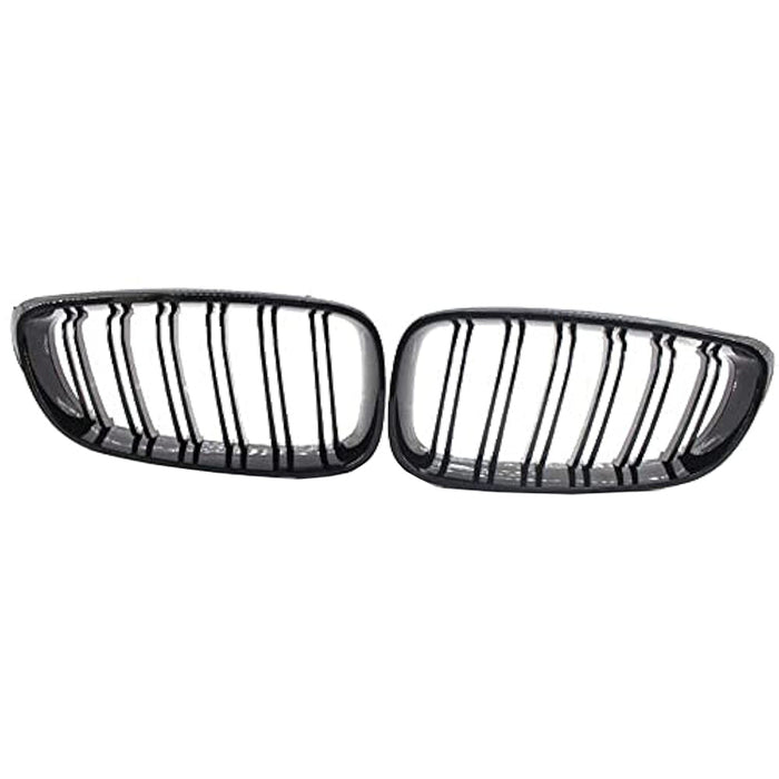 Nyrer Sæt – Front Dobbelt Gitter Grill til BMW 3 Serie GT F34 (2013–2019) – Blank Sort