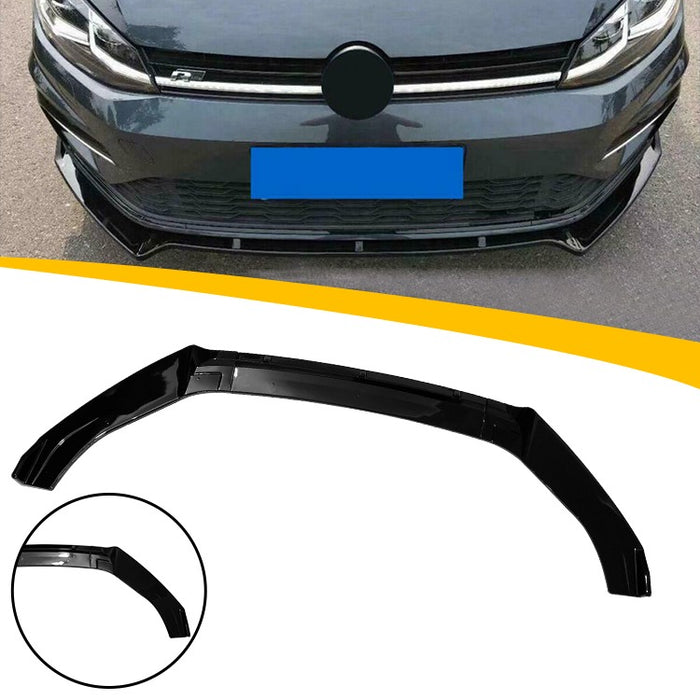 Främre splitter till Volkswagen Golf 7/7.5 blank svart