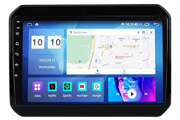 9'' Android Multimedia Touchsystem Suzuki Ignis (2016-2020), med Apple Carplay & Android Auto