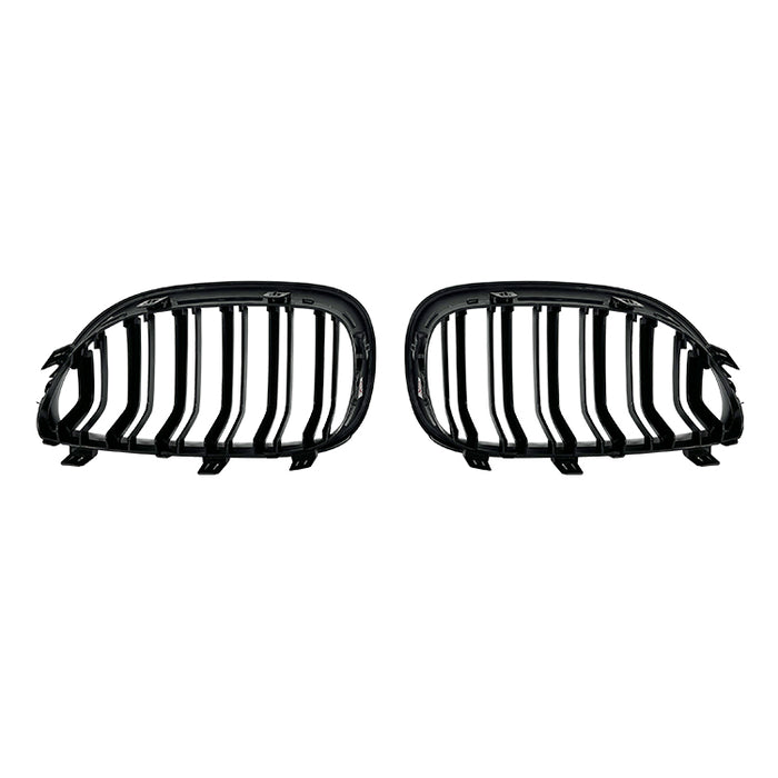 Nyrer sæt front dobbelt gitter grill til BMW E60 (2004-2010) Blank sort