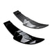 Black blank BMW F10/F11 prefacelift front splitter components with carbon fiber detailing