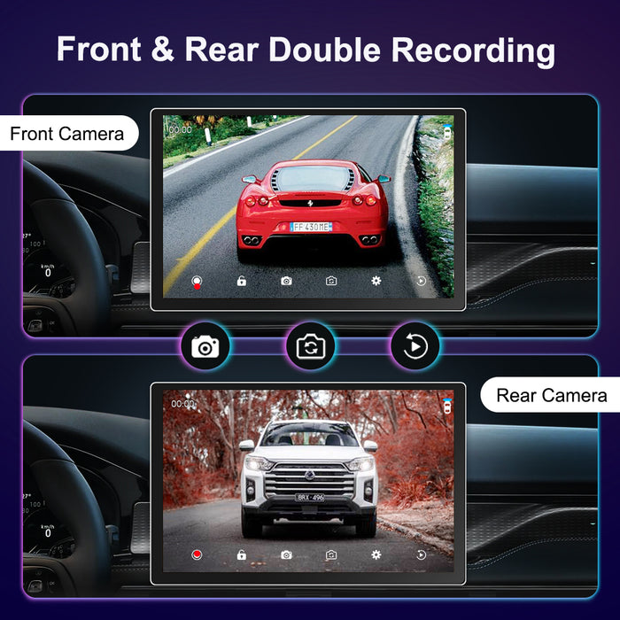 13'' 2-DIN Universal Android skærm, med Apple Carplay & Android Auto