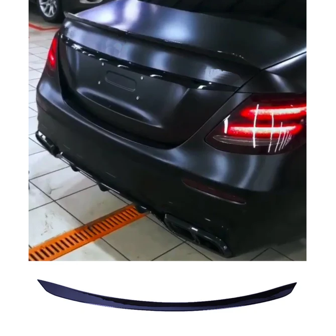 Mercedes E-klass W213 sedan Spoiler blank svart