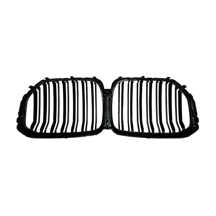 Black double kidney grille grill for BMW X5 G05 2019-2023 with vertical slats