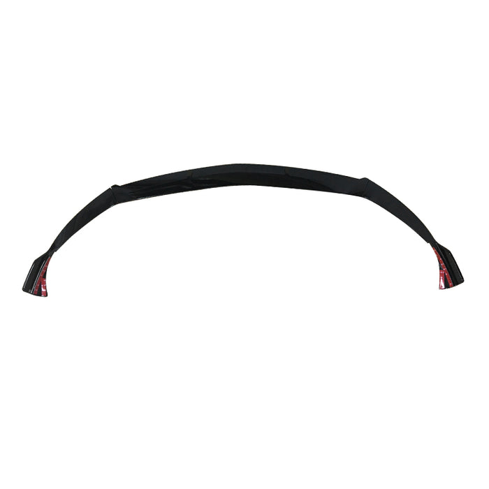Black front splitter for Mercedes A-Klasse Sedan A200 W177 with red trim accents