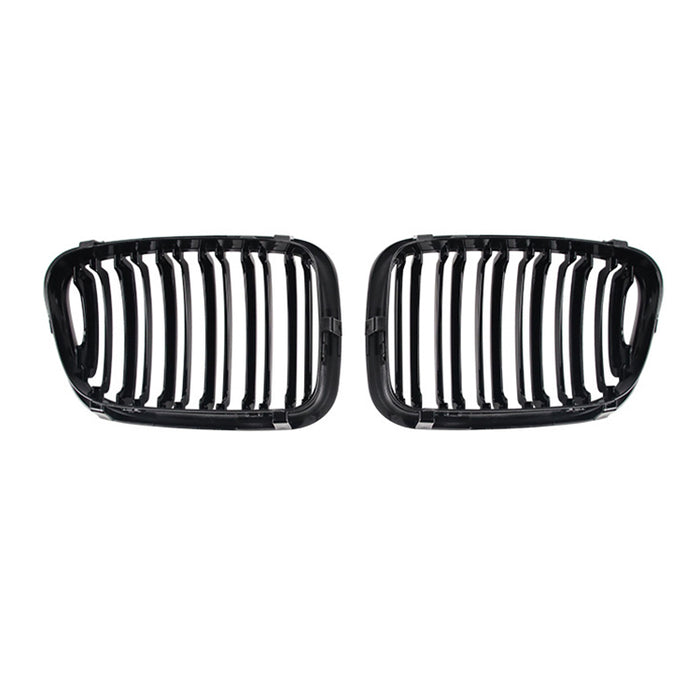 Front Dobbelt Gitter Grill til BMW E46 4-Dørs (1998–2001) – Blank Sort