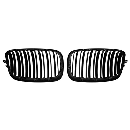 Front double kidney grill set for BMW X5 E70 2007-2013 in gloss black