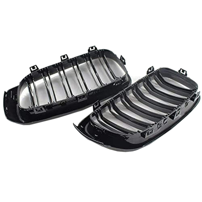 Nyrer Sæt – Front Dobbelt Gitter Grill til BMW 3 Serie GT F34 (2013–2019) – Blank Sort
