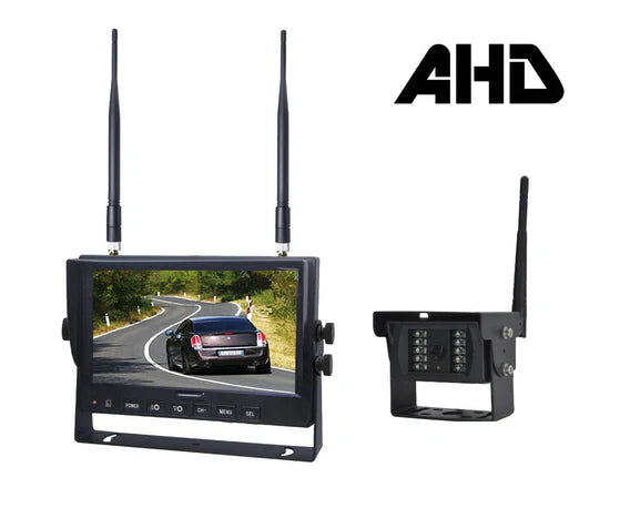 Trådlös AHD kameraset + Monitor 9" 12V/24V med DVR-inspelningsfunktion