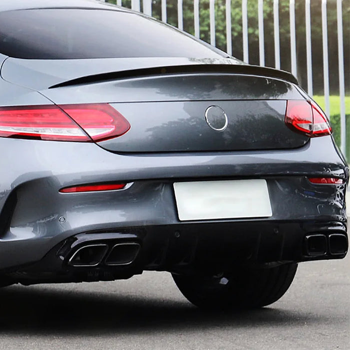 Bakspoiler till Mercedes C-klass W205 blank svart