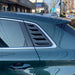 Black Bagrude lameller louvre cover installed on Audi A3 8Y, featuring horizontal slats on window panel