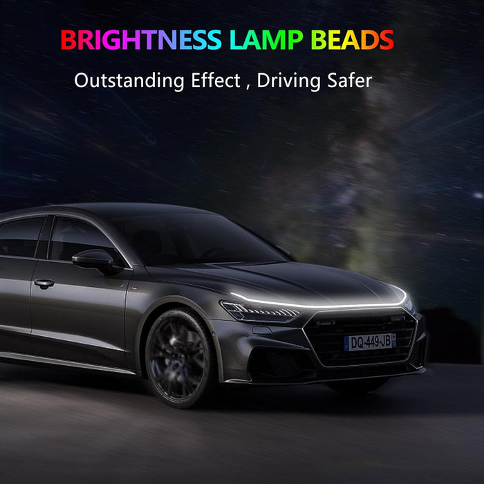 LED Motorhjelm Lys 150 cm