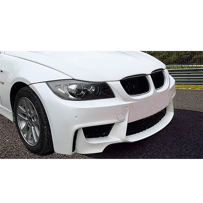 Nyrer Sæt – Front Dobbelt Gitter Grill til BMW E90 (2005–2007) – Blank Sort