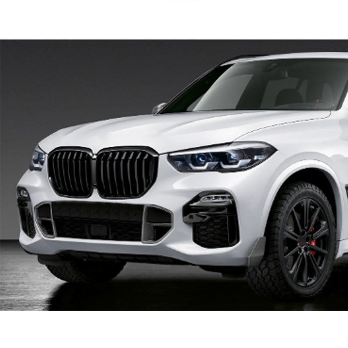 BMW X5 G05 front double kidney grill set in gloss black