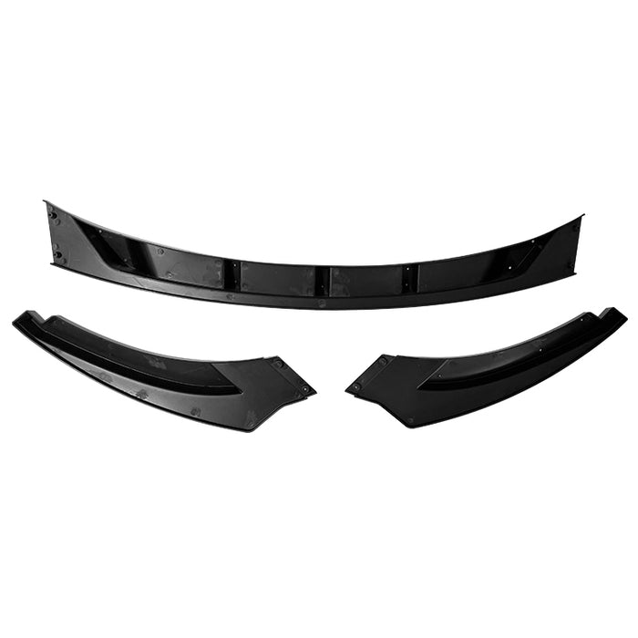 Black front splitter for Volkswagen Golf 5 GTI - three-piece aerodynamic styling kit